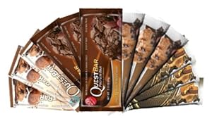 Quest Variety Pack, Cravings Peanut Butter Cups, Chocolate Chip Cookie Dough, Double Chocolate Chunk and Chocolate Brownie, 12 Protein Bars