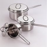 Saucepans with Lids (Set of 3)