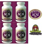 4 ~ Perfect Acai ~ EarthFruits Organic Berry, 120 Capsules Superfood