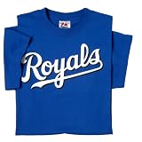 Kansas City Royals (ADULT 3X) 100% Cotton Crewneck MLB Officially Licensed Majestic Major League Baseball Replica T-Shirt Jersey