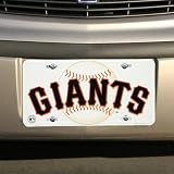 San Francisco Giants White Metal License Plate