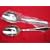 Pair of plain large serving spoons