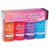 Pipedream Products, Inc. Sinful Sensations Flavored Massage Lotion Sampler 4 Pack