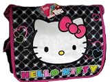 Sanrio Hello Kitty Large Black Heart Messenger Bag Tote purse