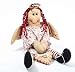 Delightful Muslin Angel Doll with Grapevine Halo, Yarn Hair, Muslin Angel Wings, Stitched Face and B