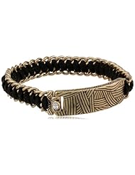 The SAK Woven Batik Stone Peg Gold Identification Bracelet, 7.5"