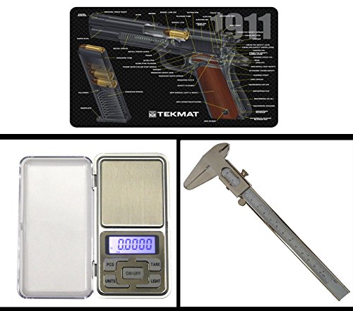 Ultimate Arms Gear Gunsmith Armorer's 1911 Pistol Cutaway Bench Cleaning Gun Mat + Precision Digital Pocket Sized Stainless Steel Scale + 6