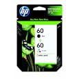 Original HP 60 Ink Cartridges Combo-Pack (Black & Tri Color) in Retail Packaging