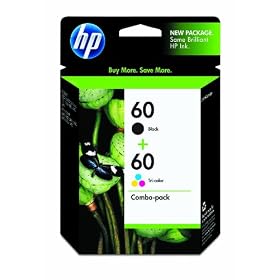 Original HP 60 Ink Cartridges Combo-Pack (Black & Tri Color) in Retail Packaging