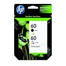 Original HP 60 Ink Cartridges Combo-Pack (Black & Tri Color) in Retail Packaging