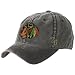 Reebok Chicago Blackhawks Black Overdye Flex Fit Slouch Hat