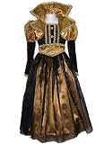 Child Gold & Black Renaissance Gown Costume - NOCOLOR - Large