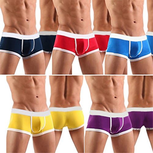 Prettygood Men's Sexy Cotton Underwear Boxer Briefs-Assorted Colors (5 Pack)