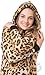 Footed Pajamas - Cheetah Spots Kids Hoodie Chenille
