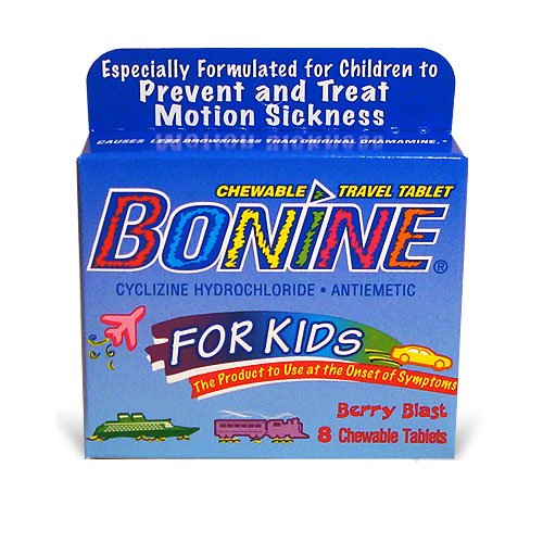Bonine Kids, Berry Blast, 8 Chewable Tablets, Boxes (Pack of 6)