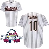 Houston Astros Replica Miguel Tejada Home Jersey w/2009 All-Star Patch - White/Black Small