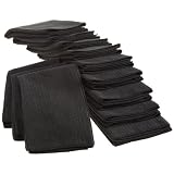 Bardwil Microfiber Barmop, Pack of 12 Kitchen Towels, Black by Bardwil