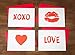 Little Love Notes: Set of 8 Premium Valentine's Day Blank Note Cards with Red Envelopes - 4 Unique Valentines With Brush Art Designs for Him or Her - Made in the USA By Palmer Street Press