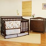 Amy Convertible Crib with 3 Drawer Changer - 2 Pc Set (Espresso) (See Descr ....