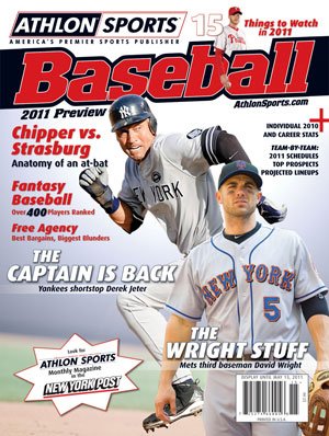 David Wright unsigned Athlon Sports 2011 MLB Baseball Preview Magazine- New York Mets Cover