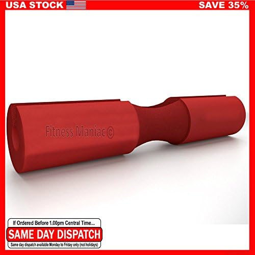 NEW Barbell Pad Supports Squat Bar Weight Lifting Pull Up Neck Shoulder Protect Red Color
