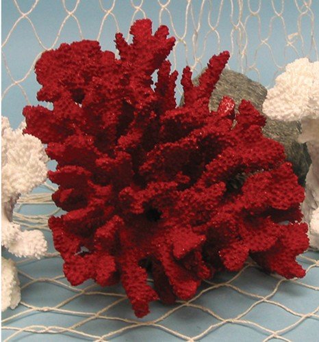 Resin Coral Centerpiece - Red - New