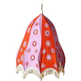 Lampshades Multicolored Applique Embroidered Fabric Indian-Style (clamp146)