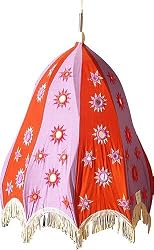 Lampshades Multicolored Applique Embroidered Fabric Indian-Style (clamp146)