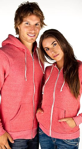 Alternative Apparel The Rocky Zip-Up Eco Fleece Hoodie - Green