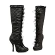 Ellie Shoes Women's 423-TABATHA 4" Heel Satin Knee Boots With Innerzip