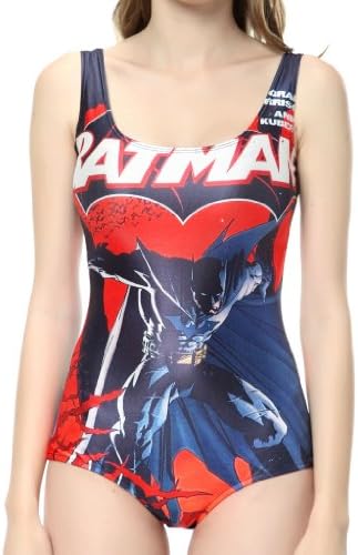 RoKo Batman Cartoon Prints One Piece Swimsuit Swimwear Bath Clothing