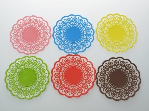 JustNile 6-Piece Coaster Set - Silicone Doily by YHome