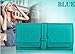 KLOUD City synthetic leather drawstring style double button women wallet (Aqua Blue)