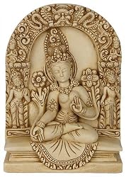 White Tara Seated Relief, Decorative Bookend