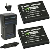Wasabi Power Battery (2-Pack) and Charger for Ricoh Pentax D-LI92 and Ricoh Pentax Optio I-10, RZ10, RZ18, WG-1, WG-1 GPS, WG-2, WG-2 GPS, WG-3, WG-3 GPS, WG-4, WG-4 GPS, WG-10, X70