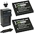 Wasabi Power Battery (2-Pack) and Charger for Ricoh Pentax D-LI92 and Ricoh Pentax Optio I-10, RZ10, RZ18, WG-1, WG-1 GPS, WG-2, WG-2 GPS, WG-3, WG-3 GPS, WG-4, WG-4 GPS, WG-10, X70