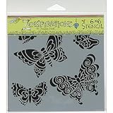 Crafters Workshop Template, 6 by 6-Inch, Sweet Butterflies