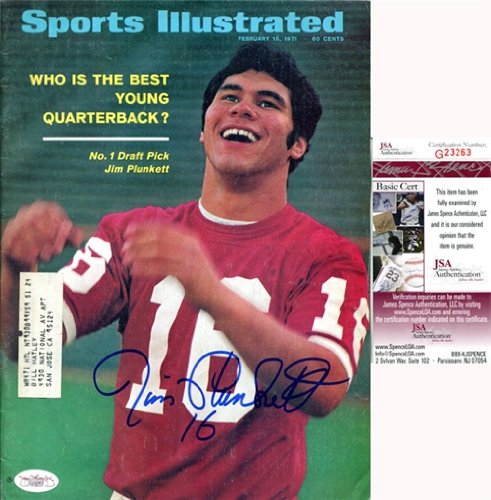 Jim Plunkett Autographed/Hand Signed Sports Illustrated Magazine - February 15, 1971