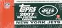 2007 Topps Football Factory Sealed New York Jets Box Version with 5 Extra Jets Rookie Cards. Loaded with Stars Including Tom Brady, Ladainian Tomlinson, Philip Rivers, Ben Roethlisberger, Reggie Bush, Vince Young, Randy Moss, Michael Vick, Peyton Manning, Eli Manning, Brett Favre, Donovan Mcnabb, Daunte Culpepper and More! Rookie Cards Include Brady Quinn, Jamarcus Russell, Kevin Kolb, Adrian Peterson, Dwayne Jarrett and Many More!