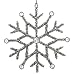 Elegant Hanging Decor for Home and Party Decoration | Handmade Snowflake Iron & Glass Pendant Hanging White Snowflakes Decorations | 6 Inches-Set of 6