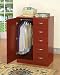 Cherry Finish Tuxedo Wardrobe Bedroom Storage Dresser