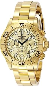 Invicta Sapphire Diver Gold Tone Stainless Steel Mens Watch 7056