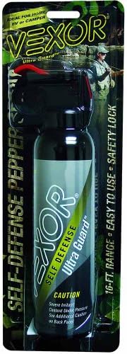 Vexor Self Defense Pepper Spray for Women and Men, 9.2 Ounce Outdoorsman Ultra Guard Tool with Flip Top Lid for Quick-Release Protection (Black) - ZARC International