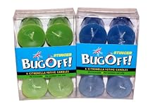 Bug Off! Stinger 12-Pack Blue & Green Citronella Votive Candles