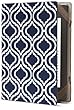 Punchcase Hansen Kindle Cover 'Trellis' Navy and White  (fits Kindle Paperwhite, Kindle and Kindle Touch)