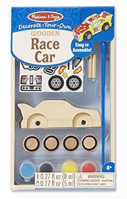 Maven Gifts: Melissa & Doug Decorate Your Own 2-Pack - DYO Race Car with DYO Monster Truck - Ages 3 And Up