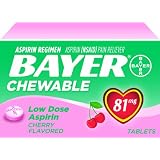 Bayer Chewable Low Dose Baby  Aspirin Cherry  81 Mg 36-Count (Pack of 3)