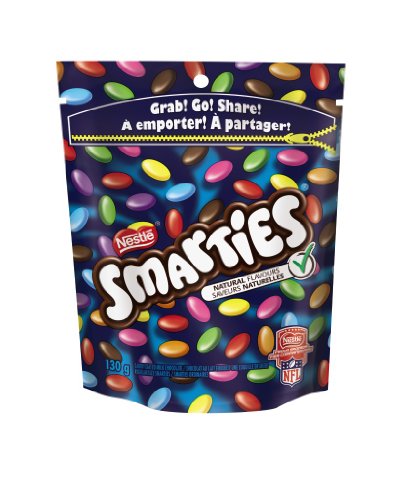 Smarties Chocolate Pieces, 130gm Pouch