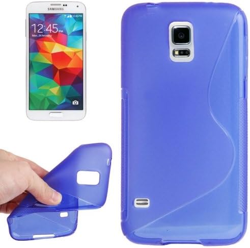 Zone Shop (TM) Samung Galaxy S5 S-Line Series Blue TPU Durable Flexible Gel Rubber Case Cover for Samsung Galaxy S5 SV S V i9600 By Zone Shop