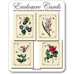 Spring Flowers - Set of Four Gift Cards and Vellum Envelopes